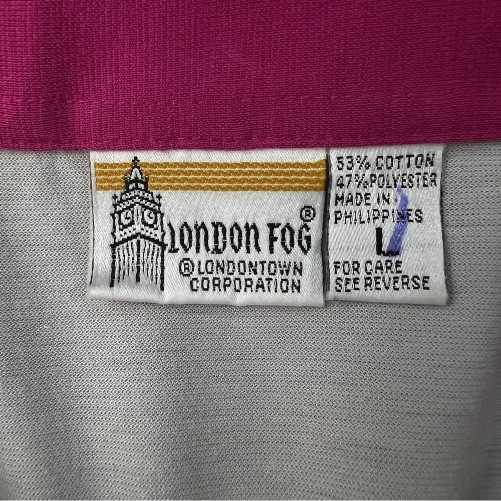 RARE Vintage LONDON FOG Color Block Polo Tee Shirt - Picture 8 of 8